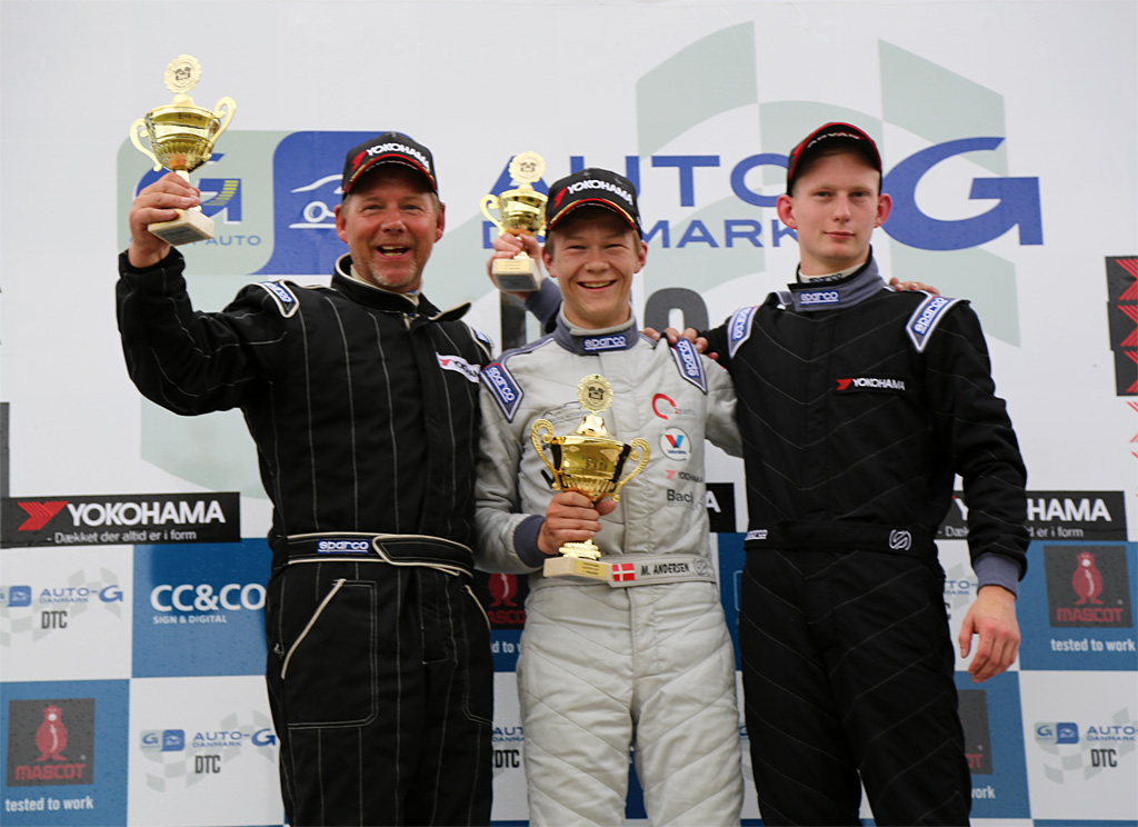 Podiet for tredje heat:
1. Martin Andersen,
2. Bjarne Jensen,
3. Mikkel B Johnsen
(Foto: Mogens Roy Nielsen)